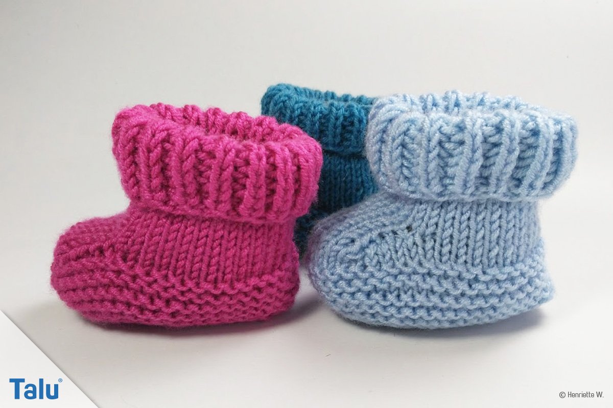 Babyschuhe stricken
