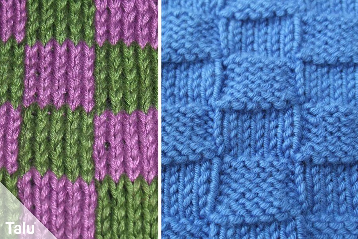 Strickmuster für Pullis, Pullover-Muster, Schachbrettmuster